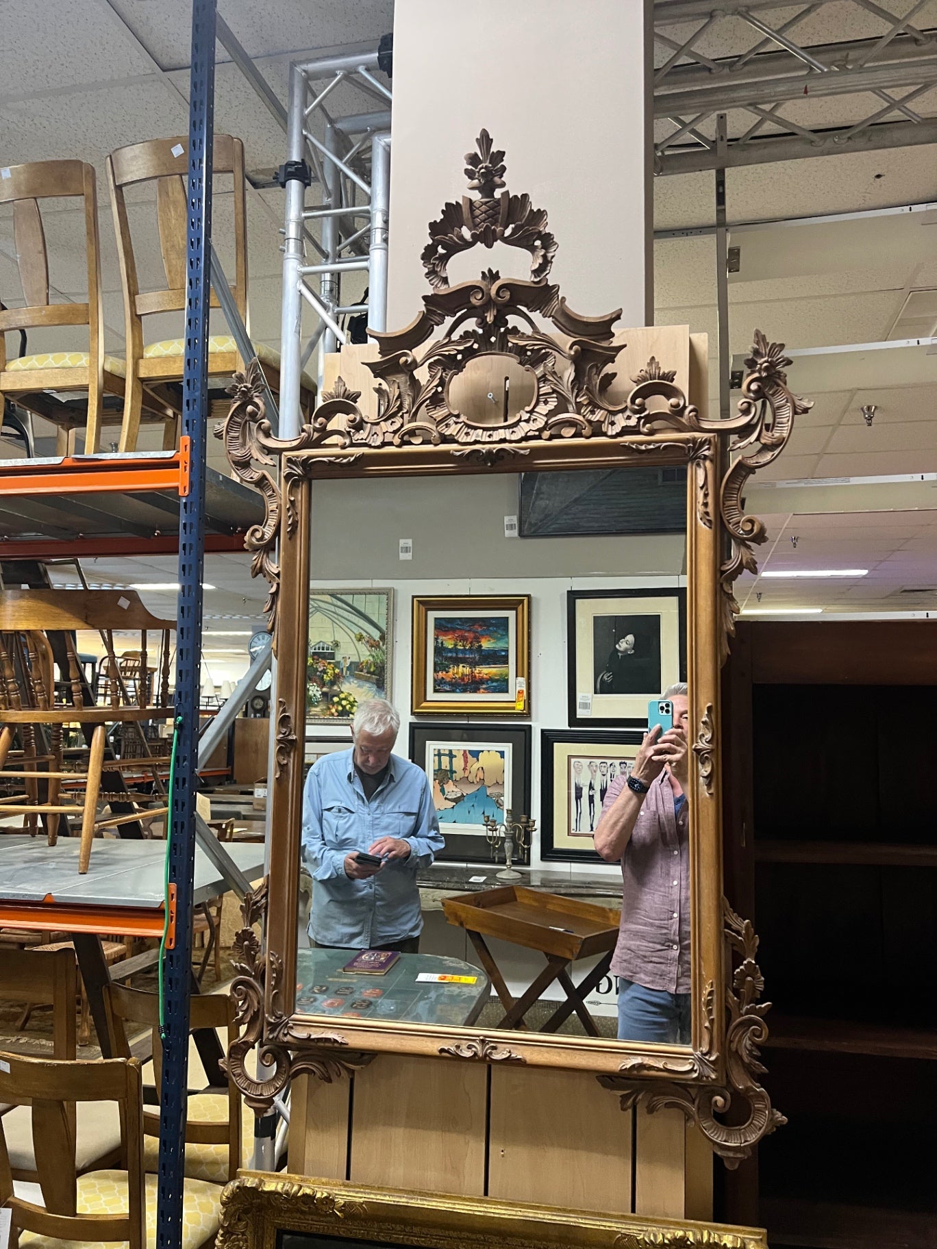 Victorian Rococo Revival Carved Wall Mirror