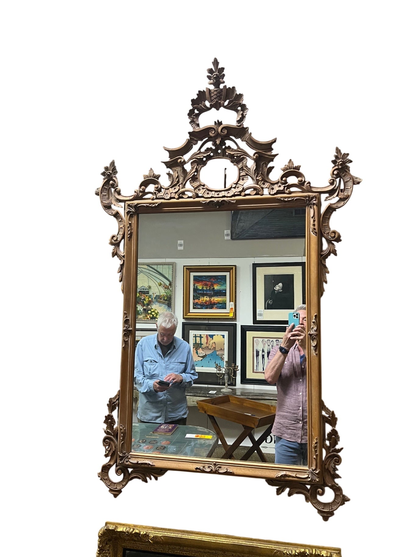 Victorian Rococo Revival Carved Wall Mirror