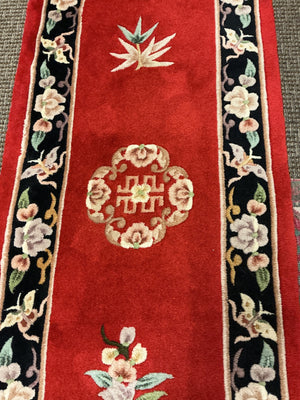 Chinese Wool Runner Rug 100x28