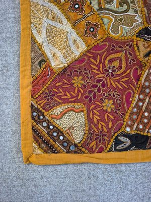 Indian Tapestry Beaded Wall Hanging 60" Long, 40" Wide