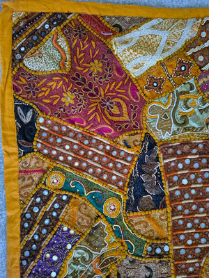 Indian Tapestry Beaded Wall Hanging 60" Long, 40" Wide