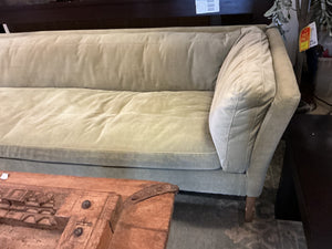 Upholstered Sage Single Cushion Sofa 95" W.