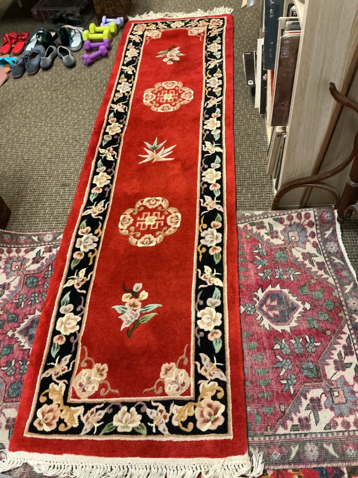 Chinese Wool Runner Rug 100x28