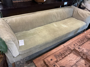 Upholstered Sage Single Cushion Sofa 95" W.