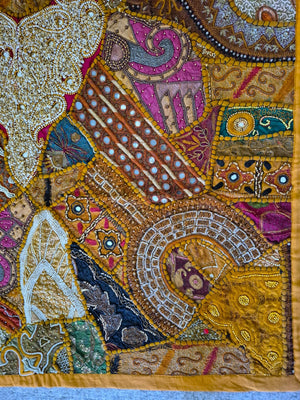 Indian Tapestry Beaded Wall Hanging 60" Long, 40" Wide
