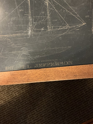 Late 20th Century Isiah L. Jefferson Nautical Slate Side Table