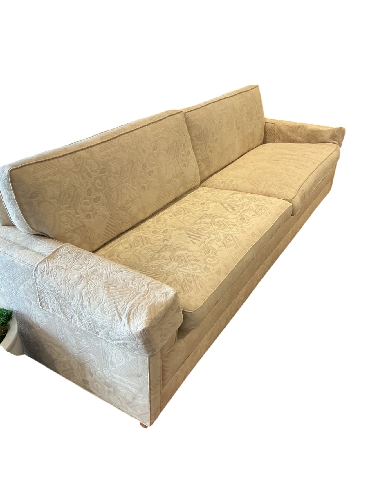 Mid Century Cream Upholstered Sofa 8'.2"  Sofa