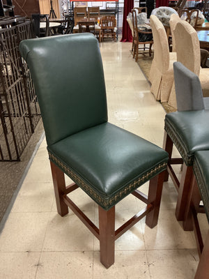 McKinley Leather Bar Stools (set of 3) 43" H x 28"W  x 21L