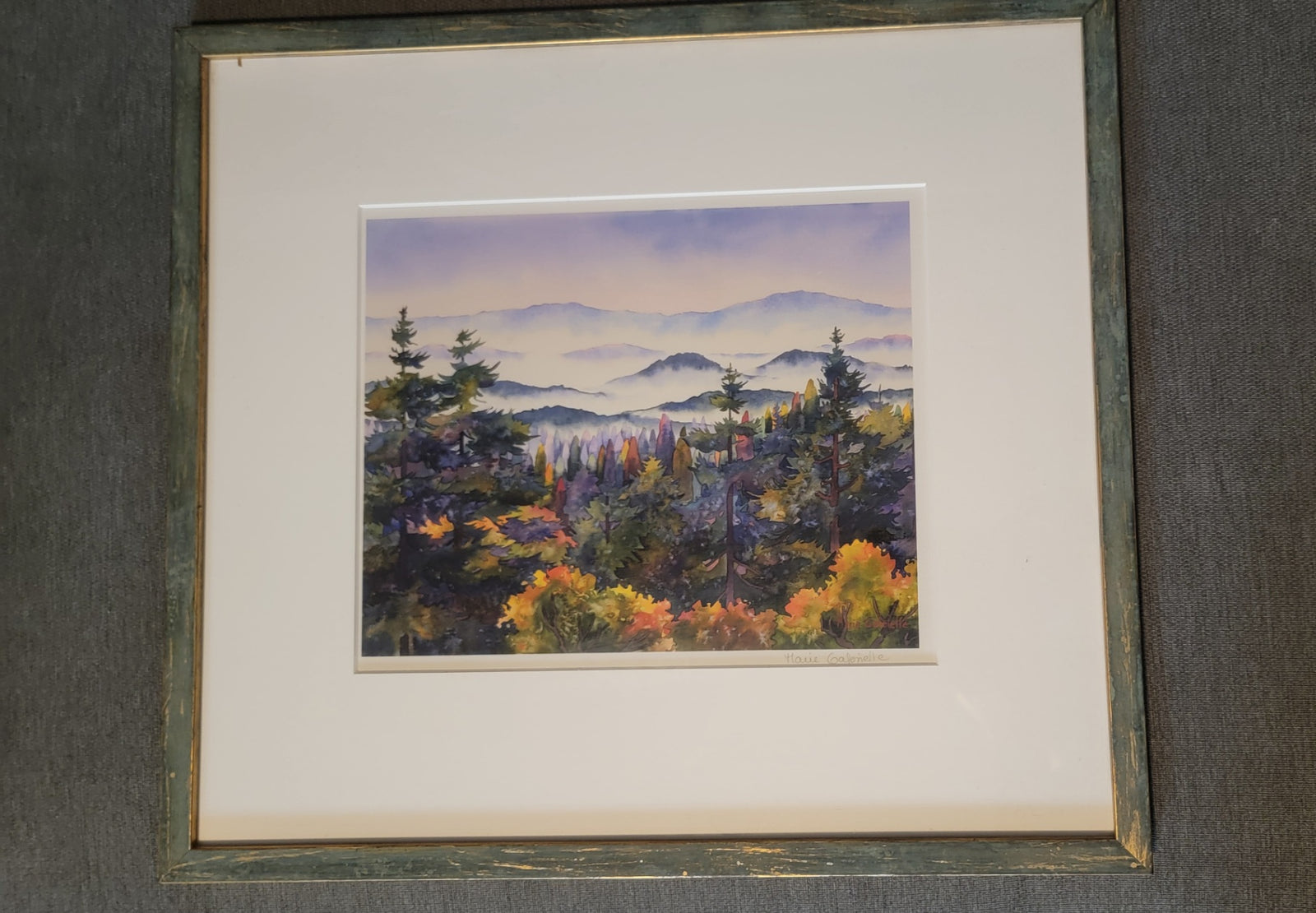 "Pleasure Point" by artist Marie Gabrielle Giclee 17 x 15.5