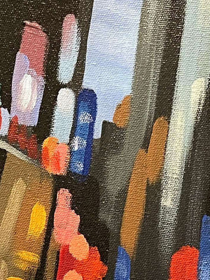 Times Square, New York Artist Signed Painting 60x42