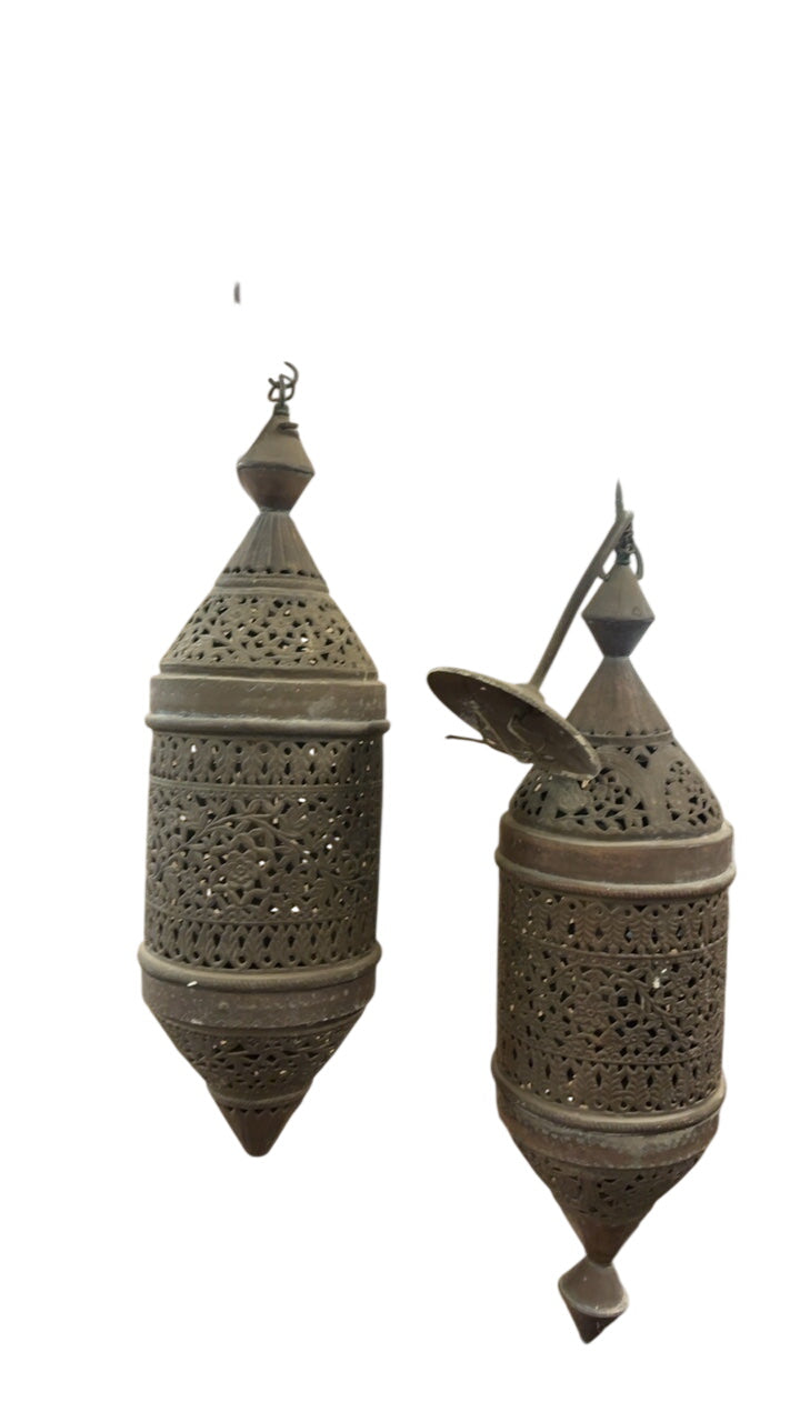 Pair of Moroccan metal sconces