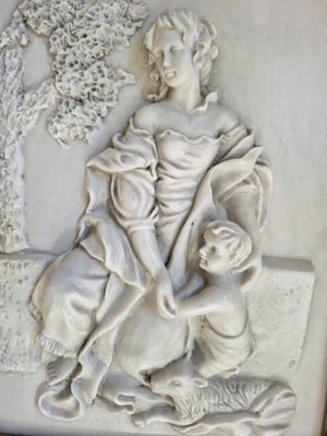 Italian Frame Alabaster Pastoral Wall Art
