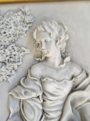 Italian Frame Alabaster Pastoral Wall Art