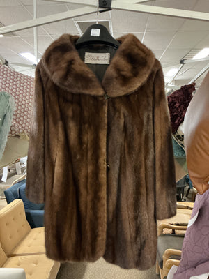 Vintage S. Baum's Furs Mink Coat w/ Satin Lining Excellent Condition