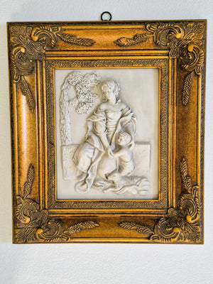 Italian Frame Alabaster Pastoral Wall Art