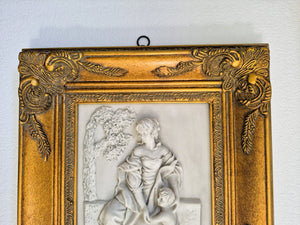 Italian Frame Alabaster Pastoral Wall Art