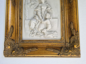 Italian Frame Alabaster Pastoral Wall Art