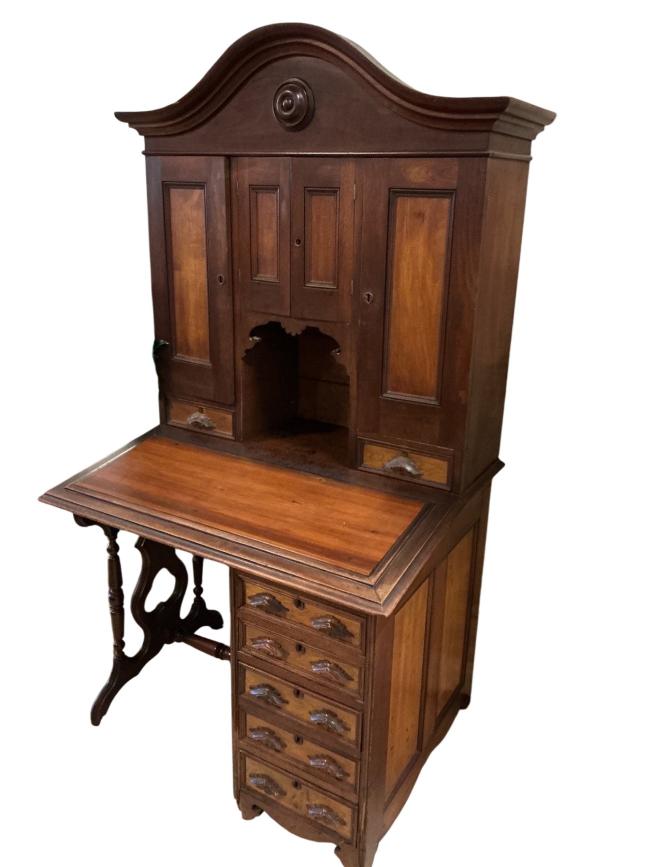 2 Piece Antique American Victorian / Eastlake Secretary Desks