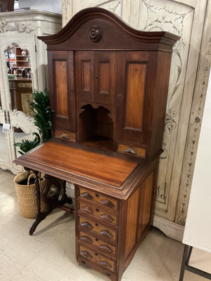 2 Piece Antique American Victorian / Eastlake Secretary Desks
