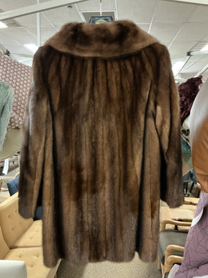 Vintage S. Baum's Furs Mink Coat w/ Satin Lining Excellent Condition