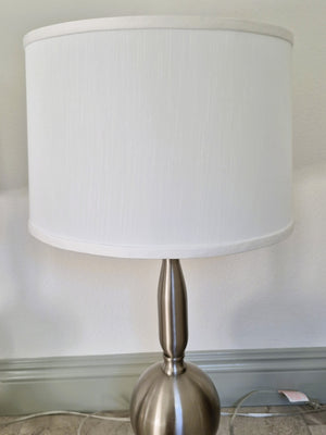 2 Silver-Toned Lamps (set of 2)