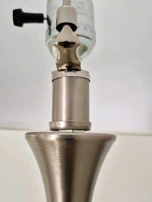 2 Silver-Toned Lamps (set of 2)