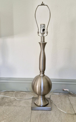 2 Silver-Toned Lamps (set of 2)