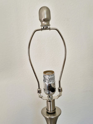 2 Silver-Toned Lamps (set of 2)