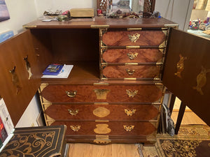 Burlwood Asian Butterfly Chest 62"Wx21"x33H