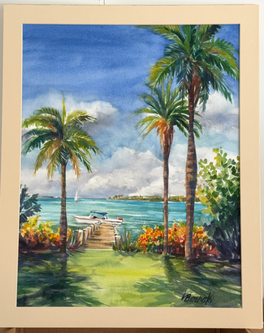 Palm Watercolor Unframed 19 x 24
