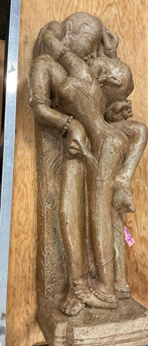 Large Indian Temple Lovers Stone Style Sculpture