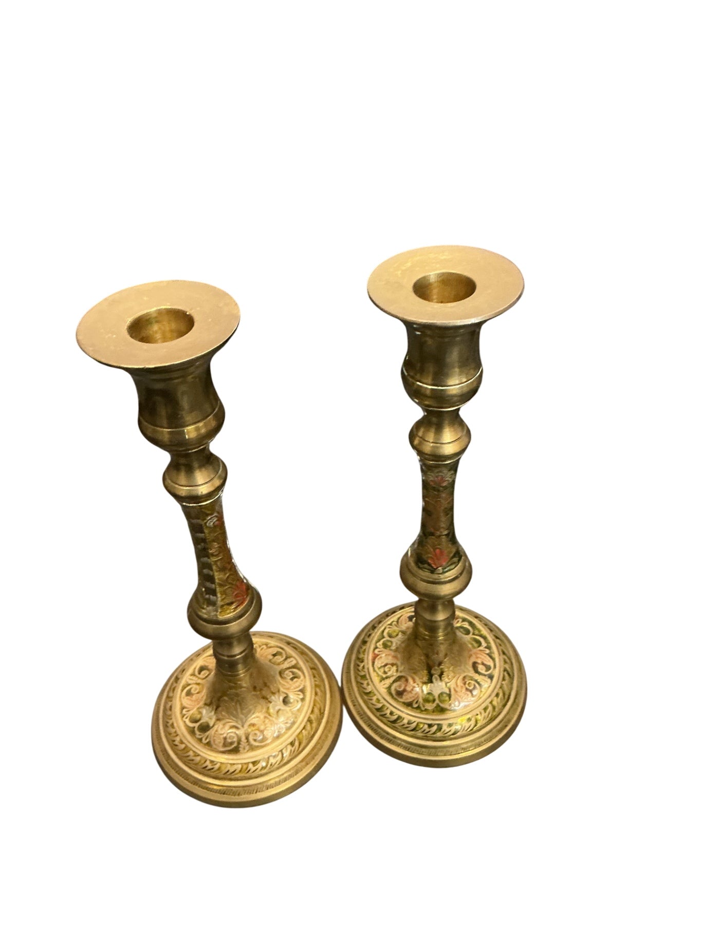 Indian Brass Candle Holders (pair)