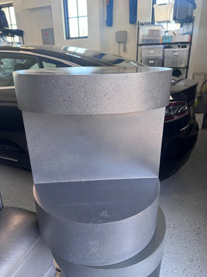 Crate & Barrel Cylinder Side Tables (pair) 24” x 20”