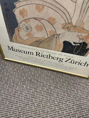 Vintage Museum Rietberg Exhibition Poster Japanese ukiyo-e Art Depicting Kabuki Actor Otani Oniji III By Toshusai Sharaku 49x35