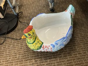 Italian Rooster Ceramic Planter