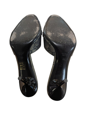 Gucci Crystal Lame Horsebit Slides Crystal Embellished Size 9