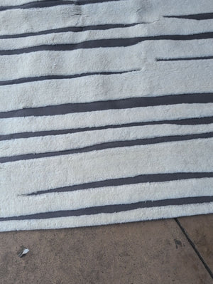 Khaddar Studio Striped New Zealand Wool Rug  9'x12'