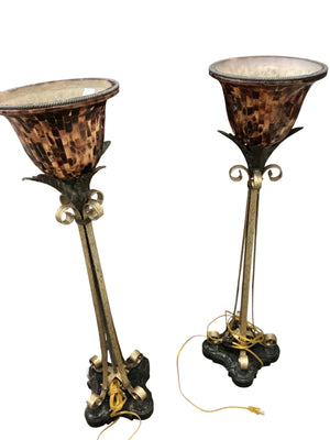 2 Maitland-Smith  Torchiere Floor Lamps(pair)