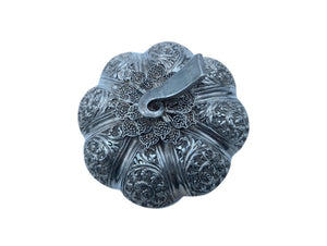 Pumpkin Shaped Silver Box