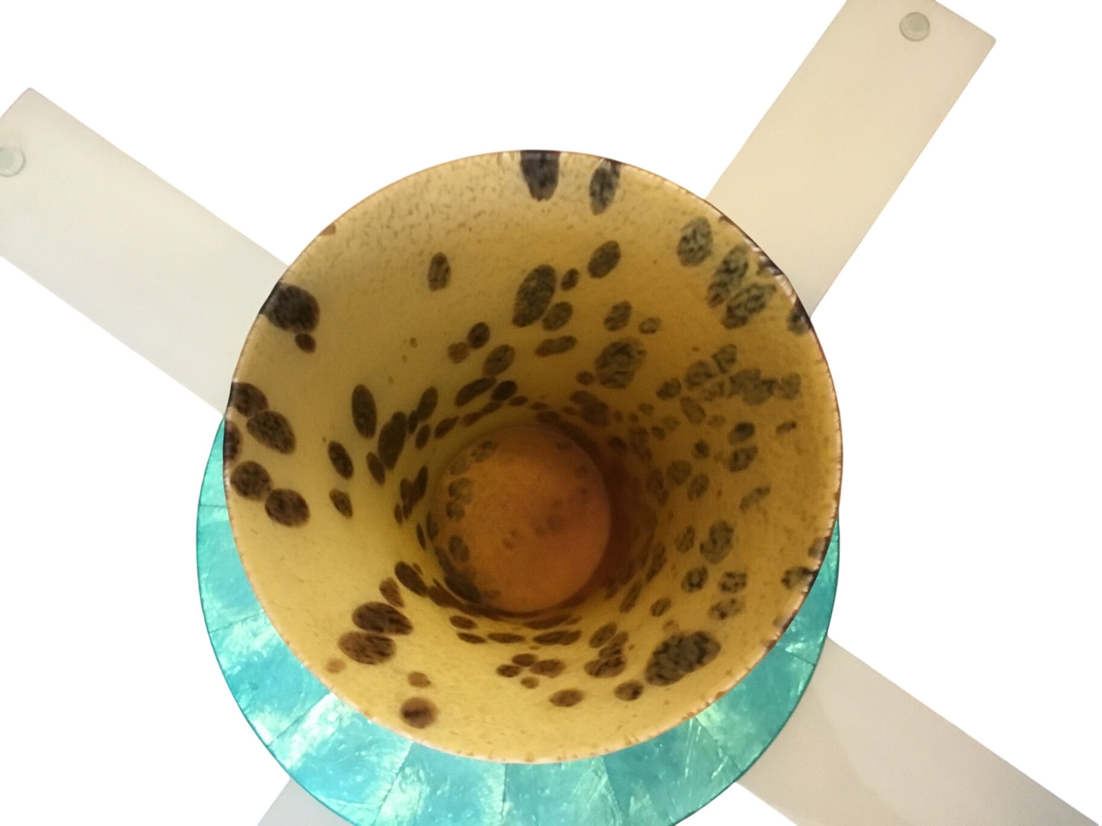 Vintage Cheetah Print Glass Vase