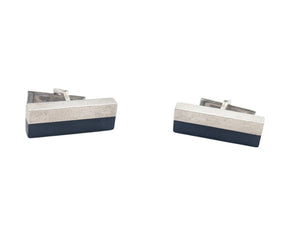 Cufflinks Sterling Silver & Wood