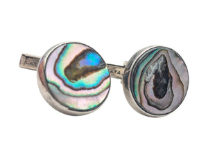 Cufflinks Sterling Silver w/ Abalone