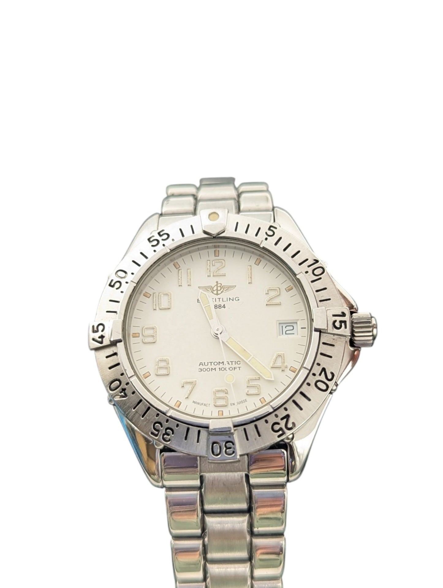 Breitling Colt 1884 Automatic Swiss Wristwatch Stainless Steel