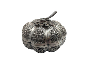 Pumpkin Shaped Silver Box