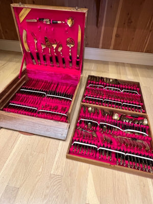 Siam 12 Piece Brass Serving Set