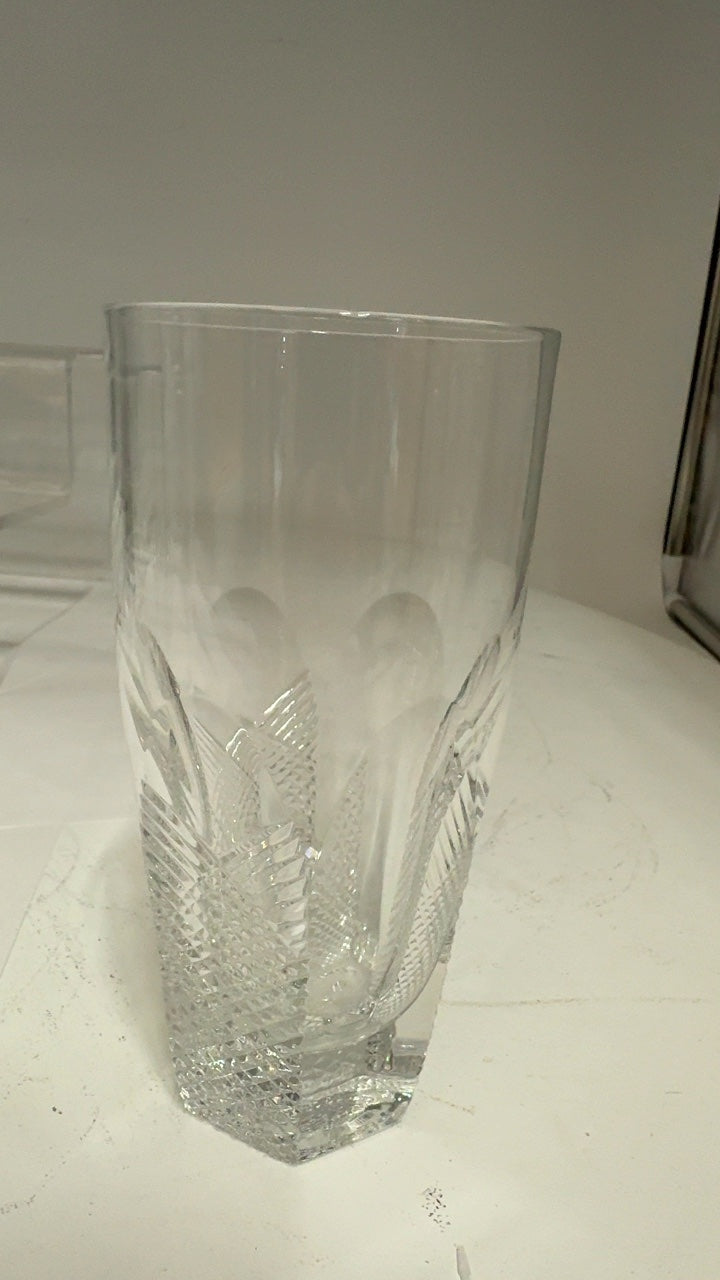 Ceska Czech Crystal, water glass-Each