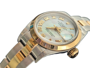 Womens Rolex Datejust Mother of Pearl Dial 18k YG & SS