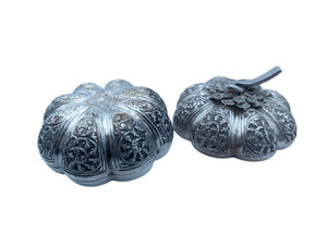 Pumpkin Shaped Silver Box
