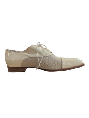 FRATELLI ROSSETTI White Laceup Leather Mesh Shoes Size 37