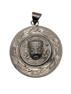 Pendant Sterling Silver w/ Mayan Face